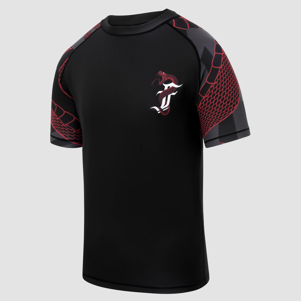 Black/Red Fumetsu Anaconda Short Sleeve Rash Guard   