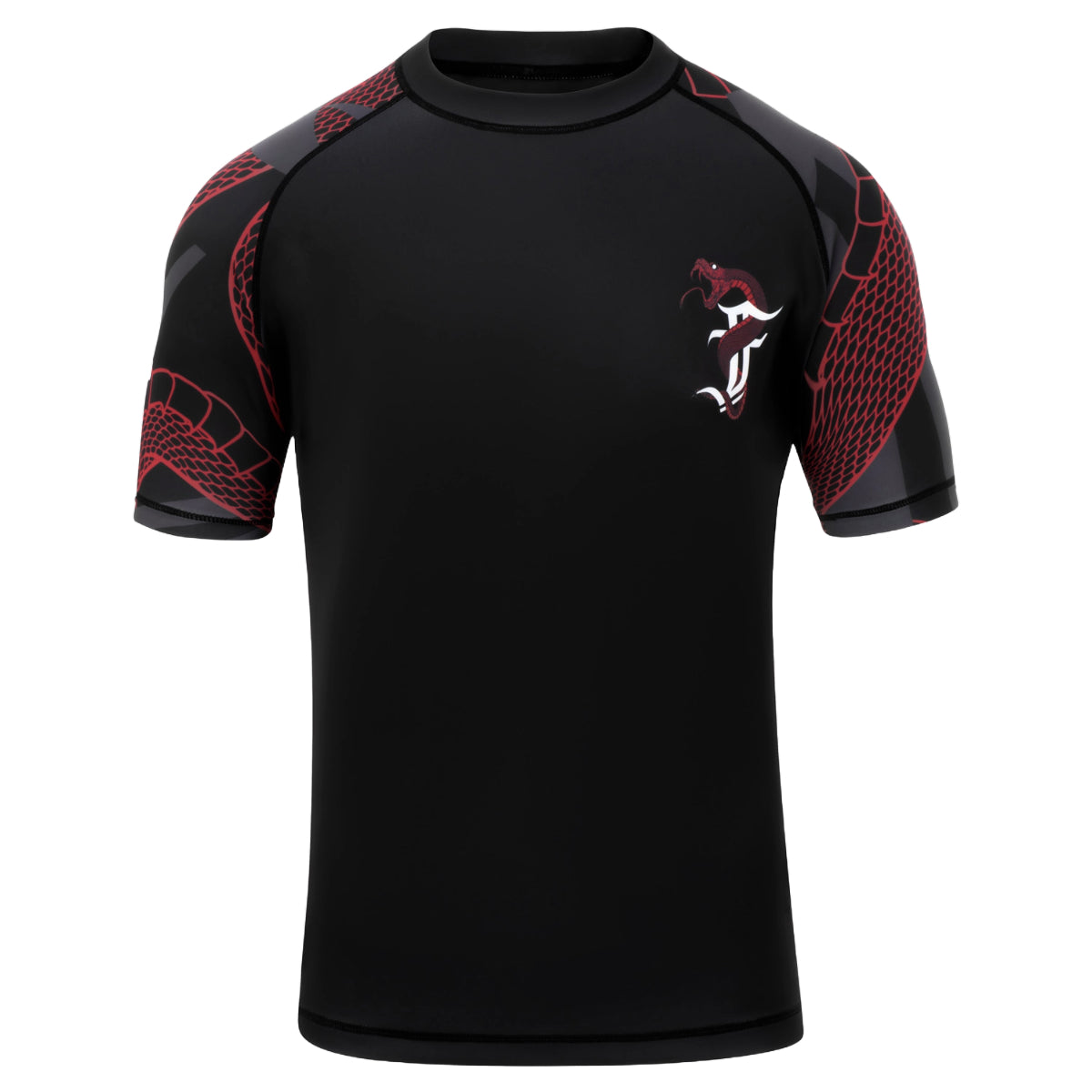 Black/Red Fumetsu Anaconda Short Sleeve Rash Guard   