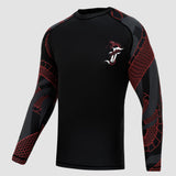 Black/Red Fumetsu Anaconda Womens Long Sleeve Rash Guard   