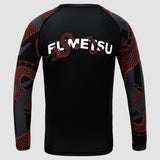 Black/Red Fumetsu Anaconda Womens Long Sleeve Rash Guard   