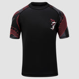 Black/Red Fumetsu Anaconda Womens Short Sleeve Rash Guard   