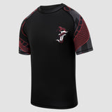 Black/Red Fumetsu Anaconda Womens Short Sleeve Rash Guard   