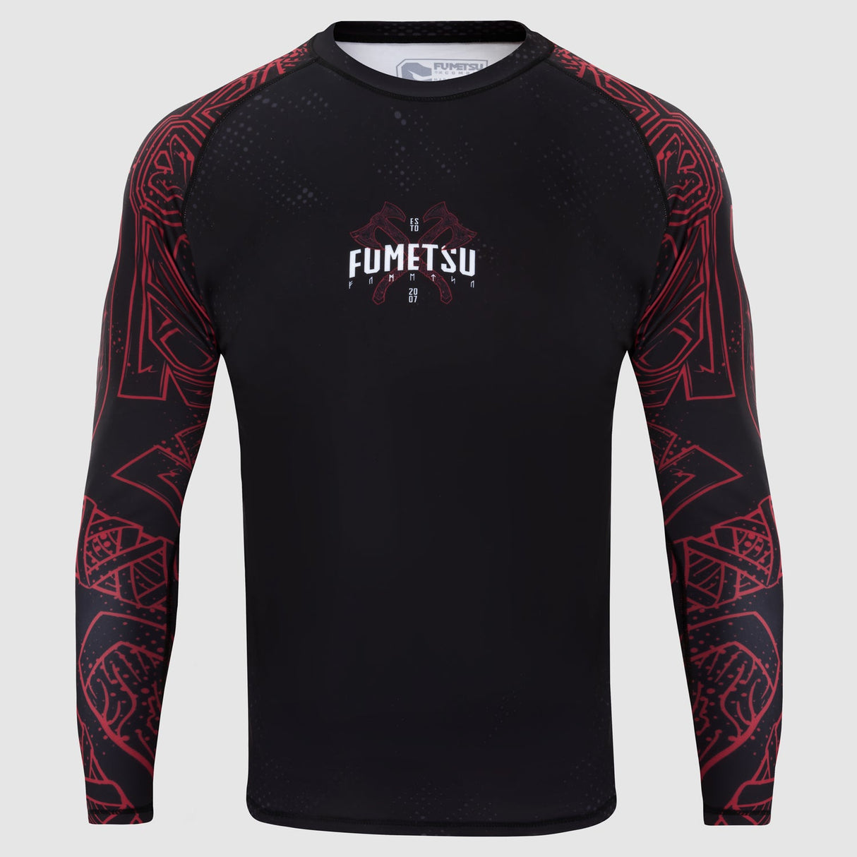 Fumetsu Berserker Rash Guard z długim rękawem w kolorze czarnym/czerwonym