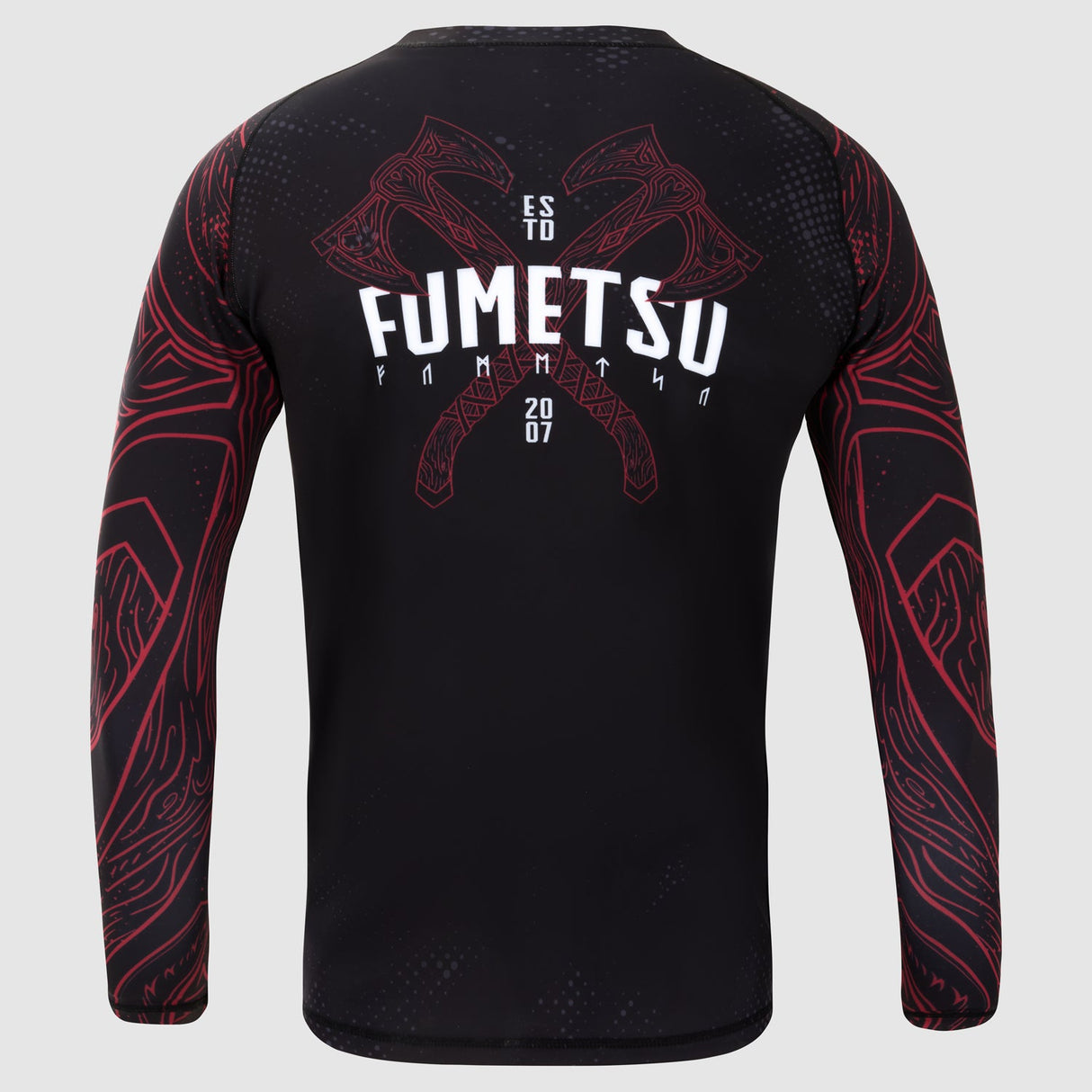 Fumetsu Berserker Rash Guard z długim rękawem w kolorze czarnym/czerwonym