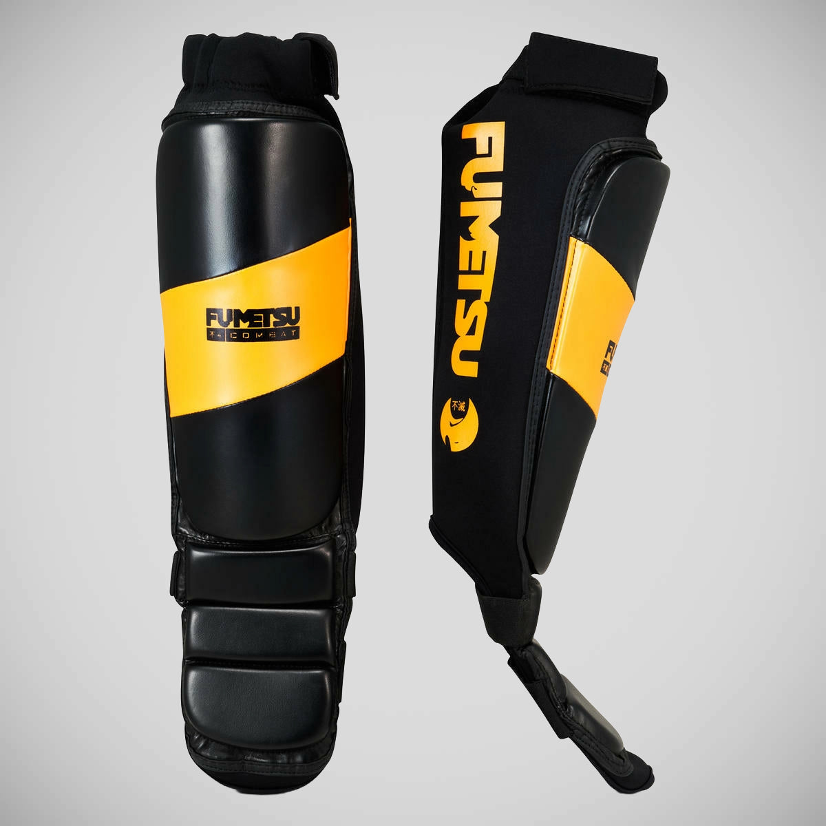 Fumetsu fantasma mma shin guardas preto/laranja