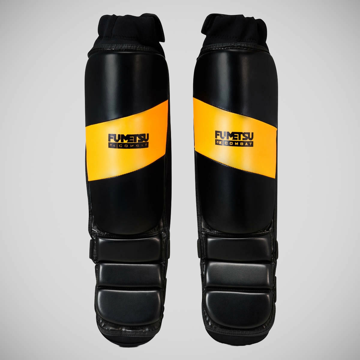 Fumetsu fantasma mma shin guardas preto/laranja