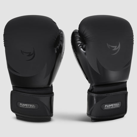 Fumetsu Ghost S3 Kids Boxing Gloves Black/Black - front view
