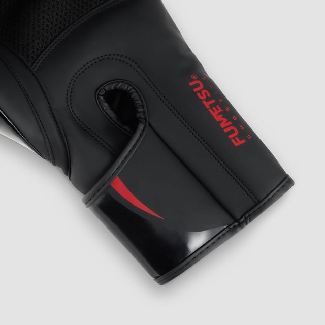 Fumetsu Ghost S3 Boxing Gloves Black/Red - design close-up
