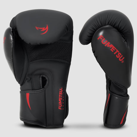 Fumetsu Ghost S3 Kids Boxing Gloves Black/Red - back view