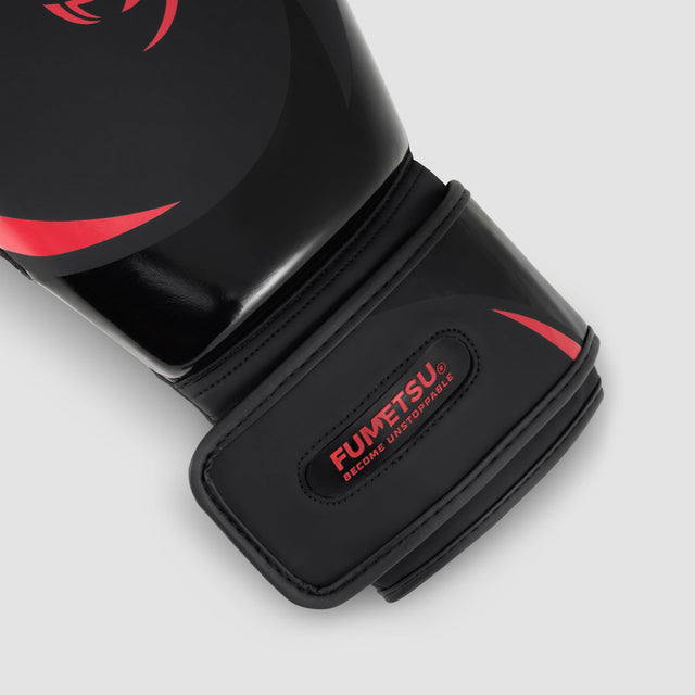 Fumetsu Ghost S3 Boxing Gloves Black/Red - side detail
