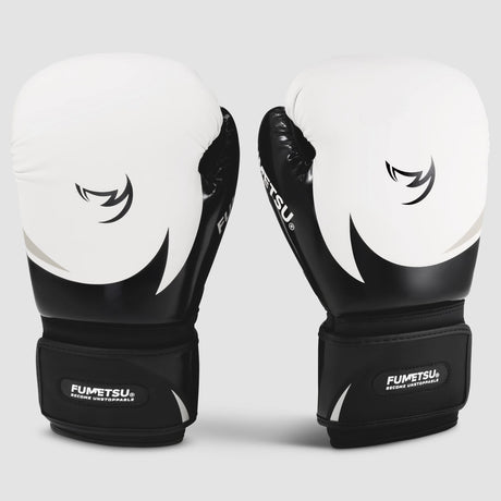 Fumetsu Ghost S3 Boxing Gloves White/Black/Grey - front view