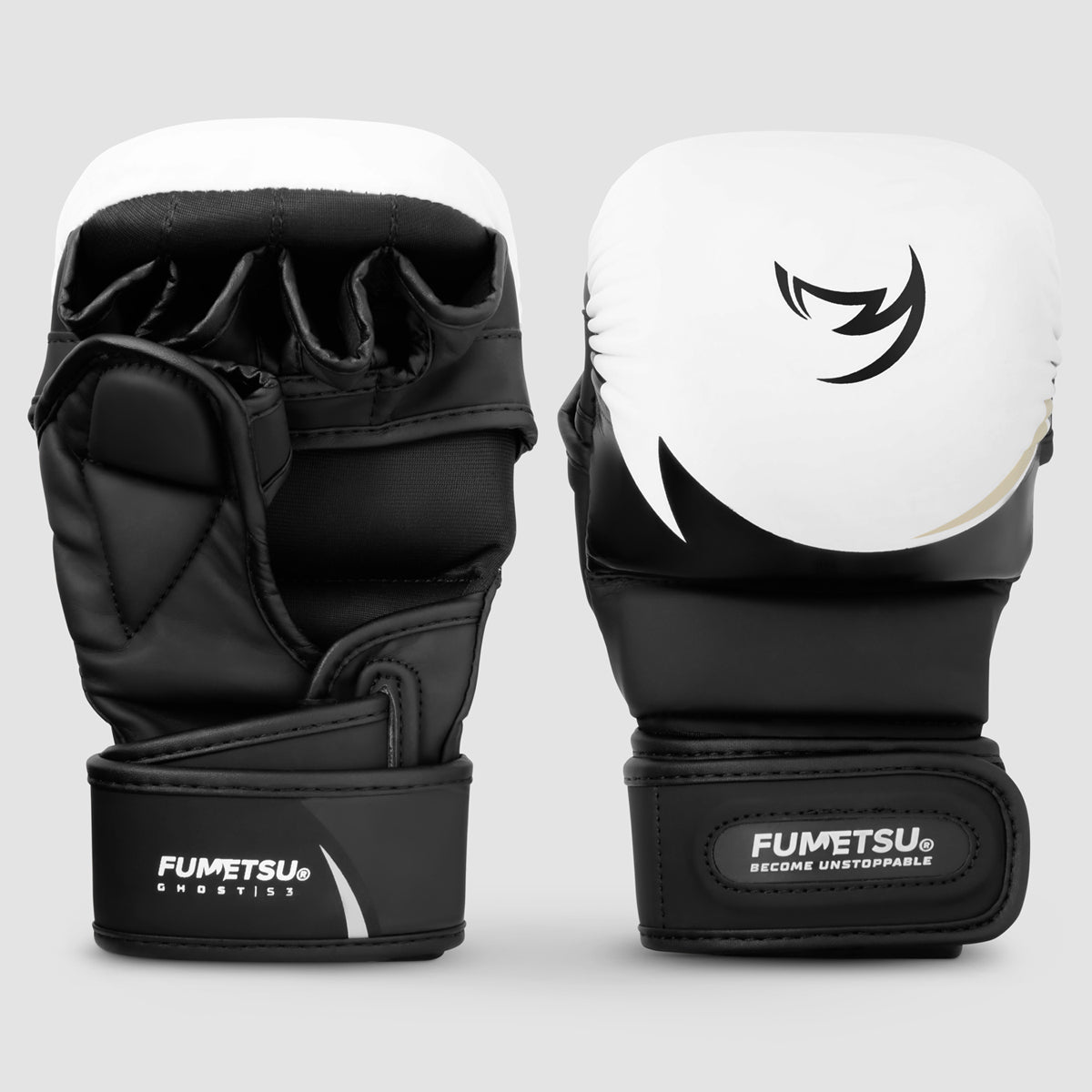 White/Black/Grey Fumetsu Ghost S3 Kids MMA Sparring Gloves   