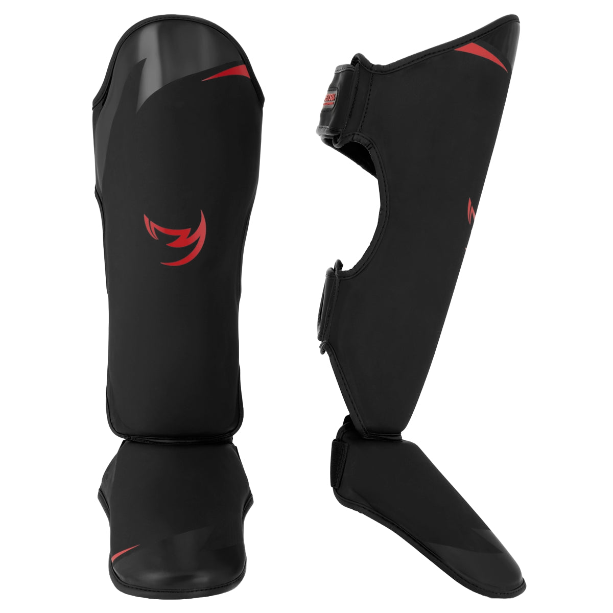 Black/Red Fumetsu Ghost S3 Thai Shin Guards   
