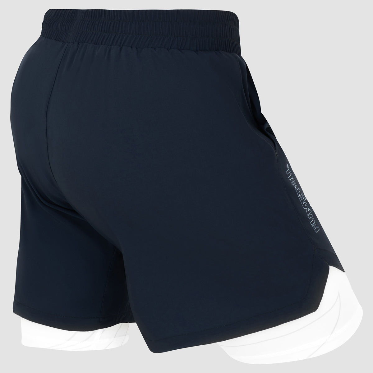 Fumetsu Icon Dual Layer Training Shorts Navy/White
