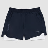 Fumetsu Icon Dual Layer Training Shorts Navy/White