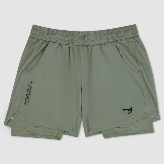 Fumetsu Icon Dual Layer Training Shorts Sand