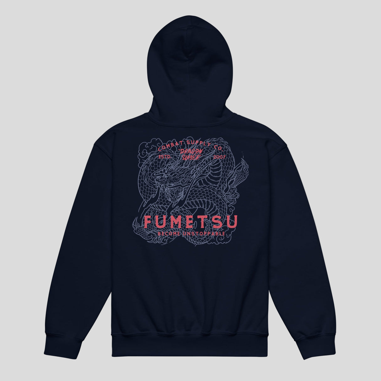 Fumetsu Dragon Slayer Kids Hoodie Navy Back
