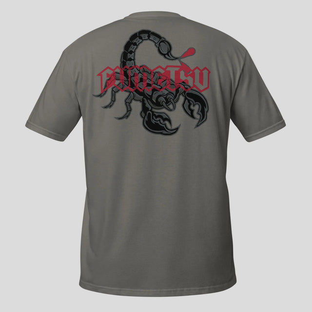 Fumetsu Inked - Scorpion T-Shirt Charcoal/Red Back