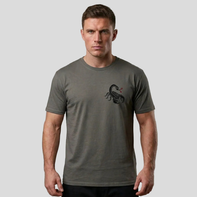 Fumetsu Inked - Scorpion T-Shirt Charcoal/Red Lifestyle