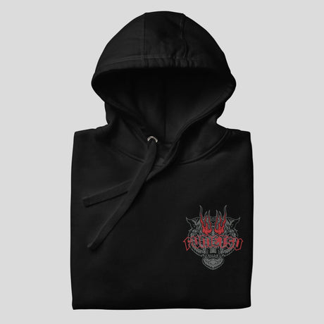 Fumetsu Inked - Tiger Hoodie Black/Red Folded