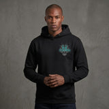 Fumetsu Inked - Tiger Hoodie Black/Teal Lifestyle