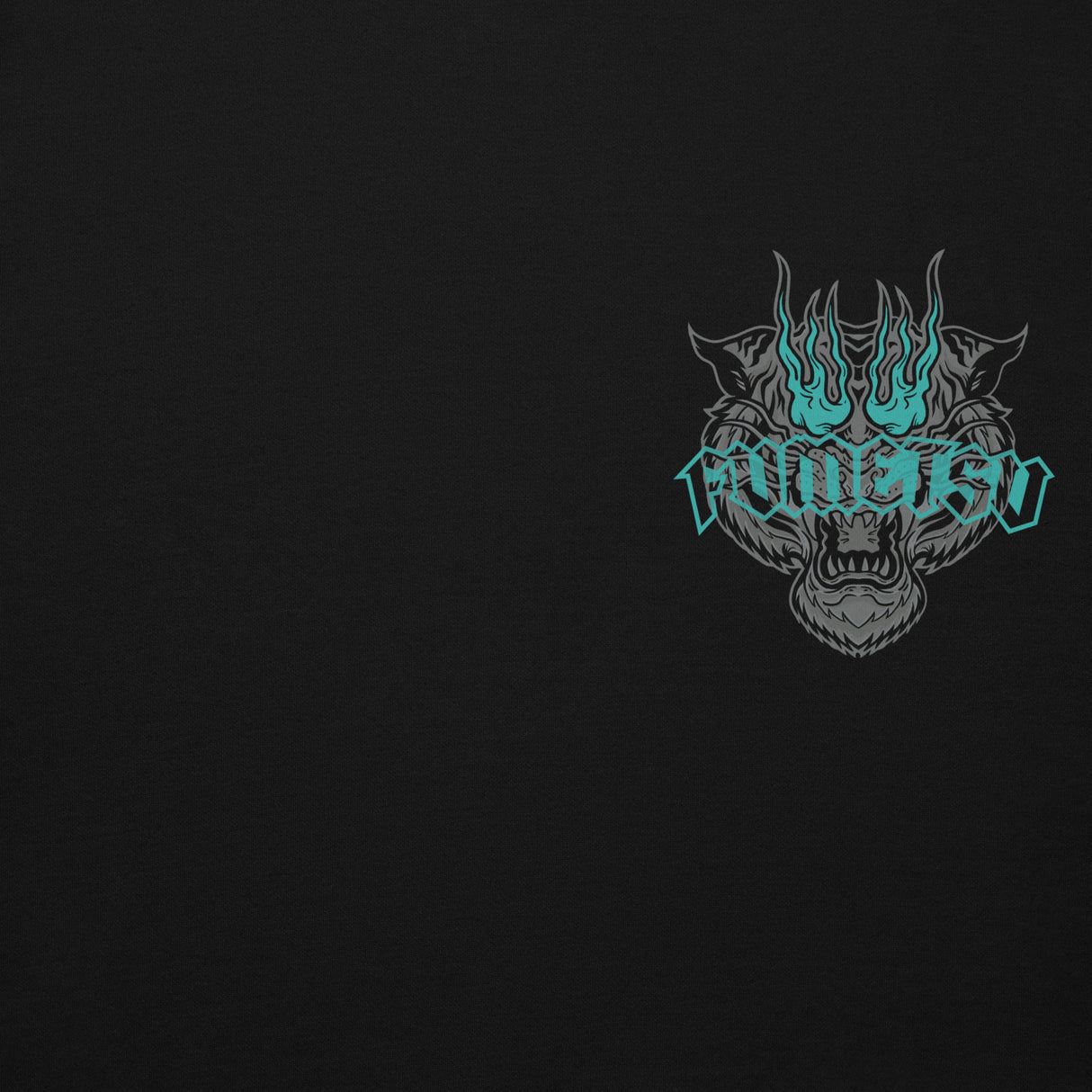Fumetsu Inked - Tiger Hoodie Black/Teal Logo