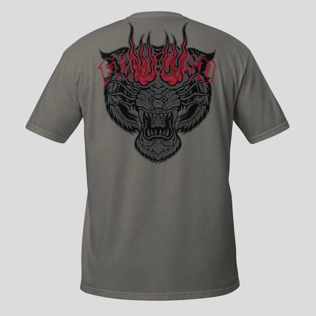 Fumetsu Inked - Tiger T-Shirt Charcoal/Red Back