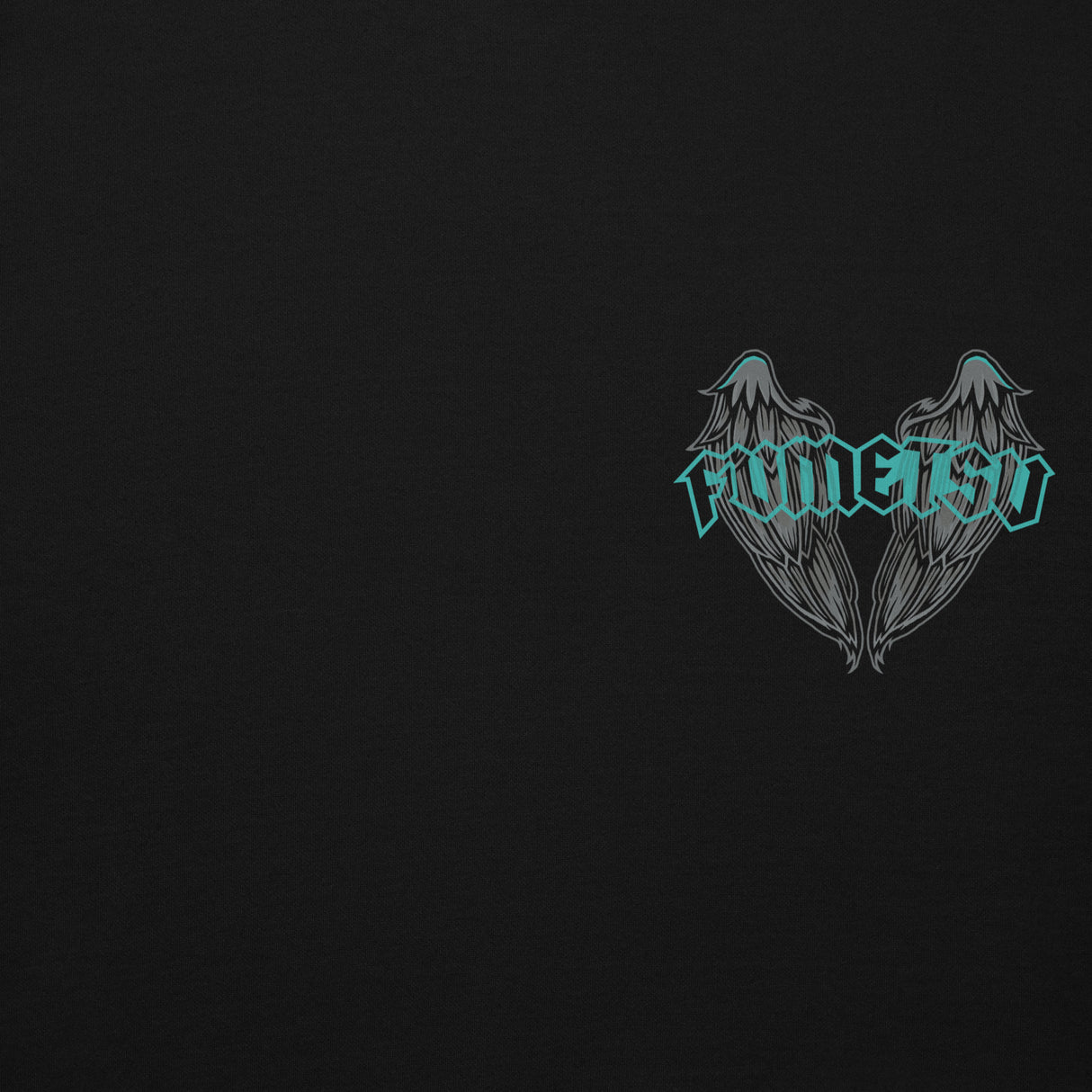 Fumetsu Inked - Wings Hoodie Black/Teal Logo