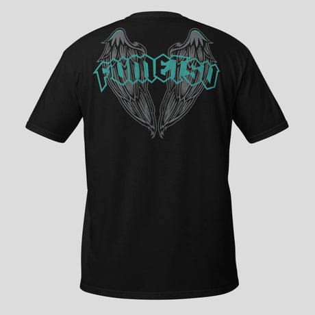 Fumetsu Inked - Wings T-Shirt Black/Teal Back