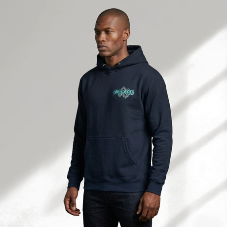 Fumetsu Inked Snake Hoodie Navy/Teal Lifestyle