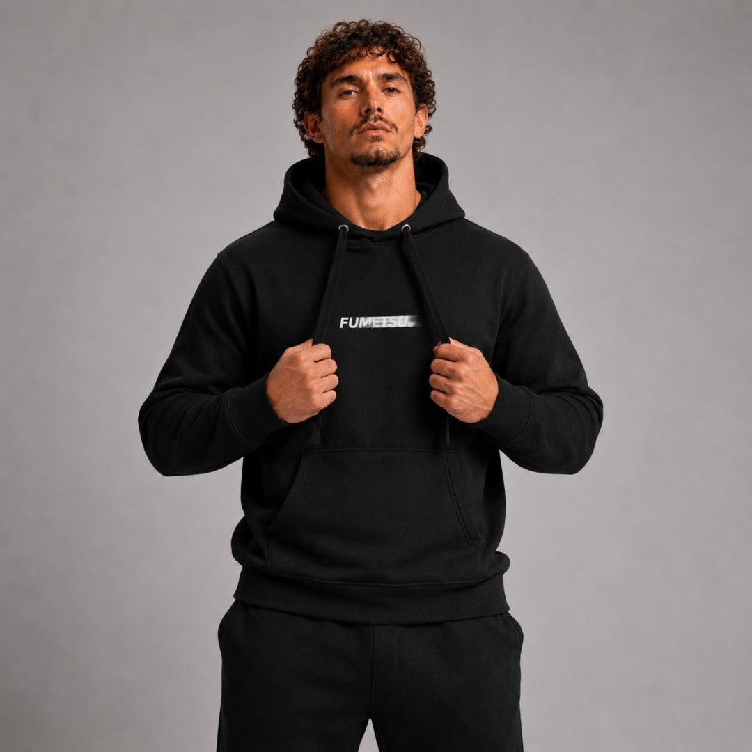 Fumetsu Signature Blur Hoodie Black Lifestyle 1