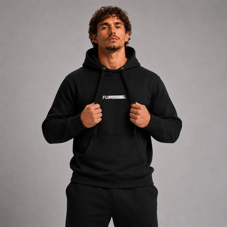 Fumetsu Signature Blur Hoodie Black Lifestyle 1