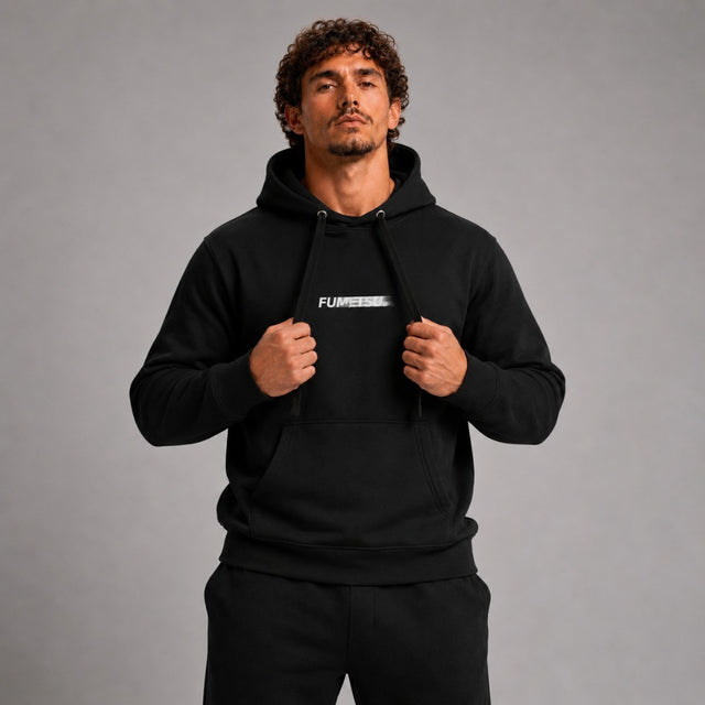 Fumetsu Signature Blur Hoodie Black Lifestyle 1