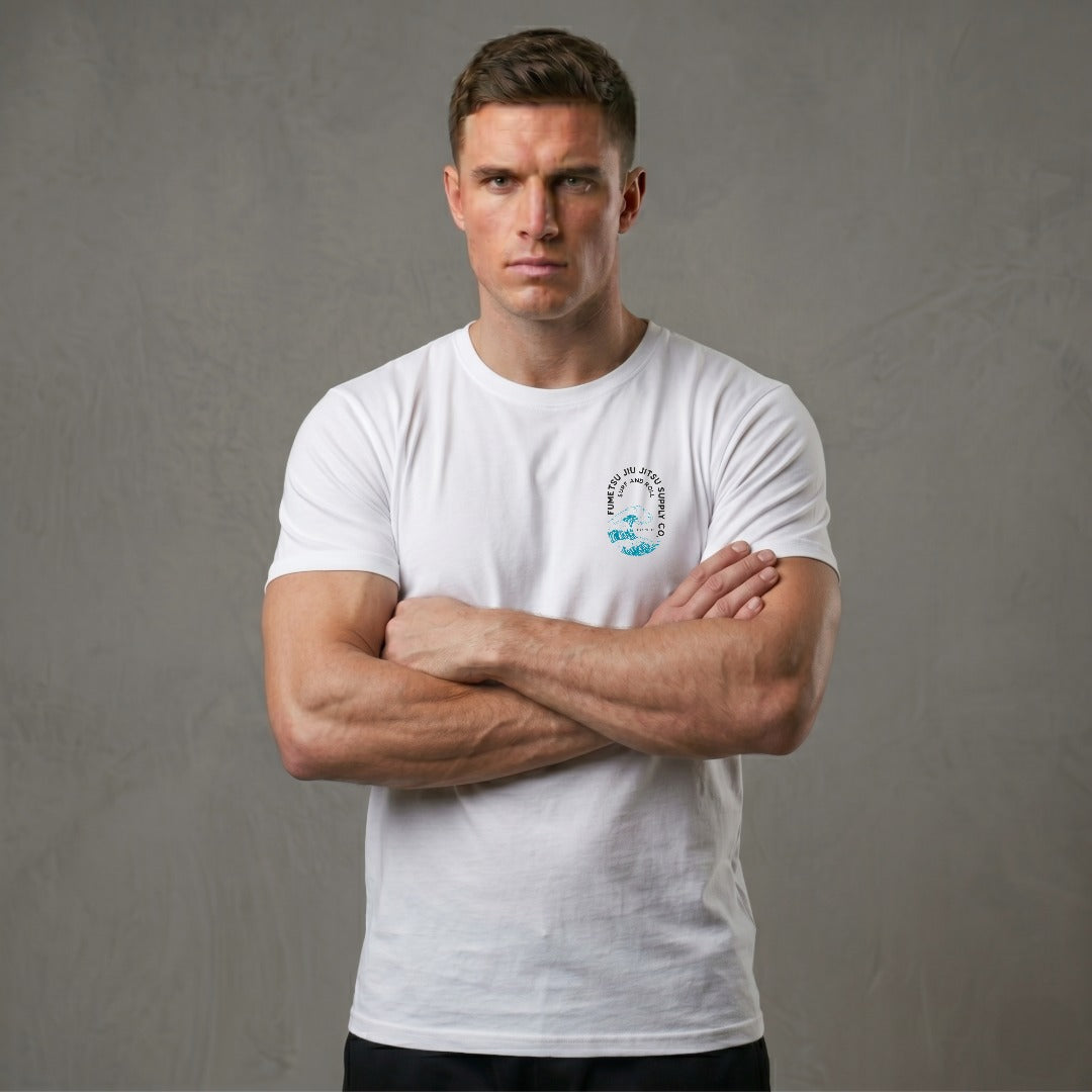 Fumetsu Surf and Roll T-Shirt White Lifestyle