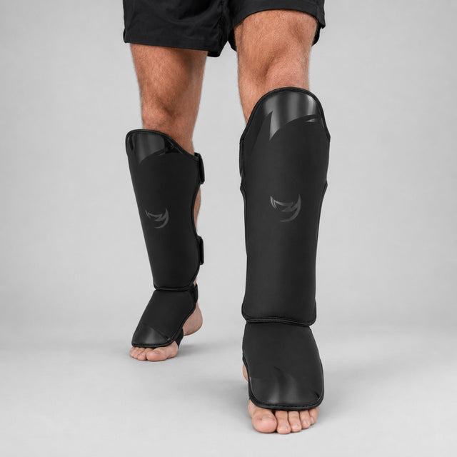 Fumetsu Ghost S3 Thai Shin Guards Black/Black Lifestyle 1