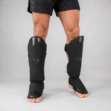 Fumetsu Ghost S3 Thai Shin Guards Black/Black Lifestyle 3