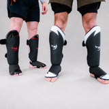 Fumetsu Ghost S3 Thai Shin Guards Black/Red Lifestyle 5