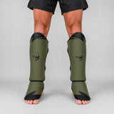 Fumetsu Ghost S3 Thai Shin Guards Khaki/Black Lifestyle 1