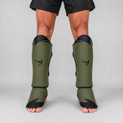 Fumetsu Ghost S3 Thai Shin Guards Khaki/Black Lifestyle 1