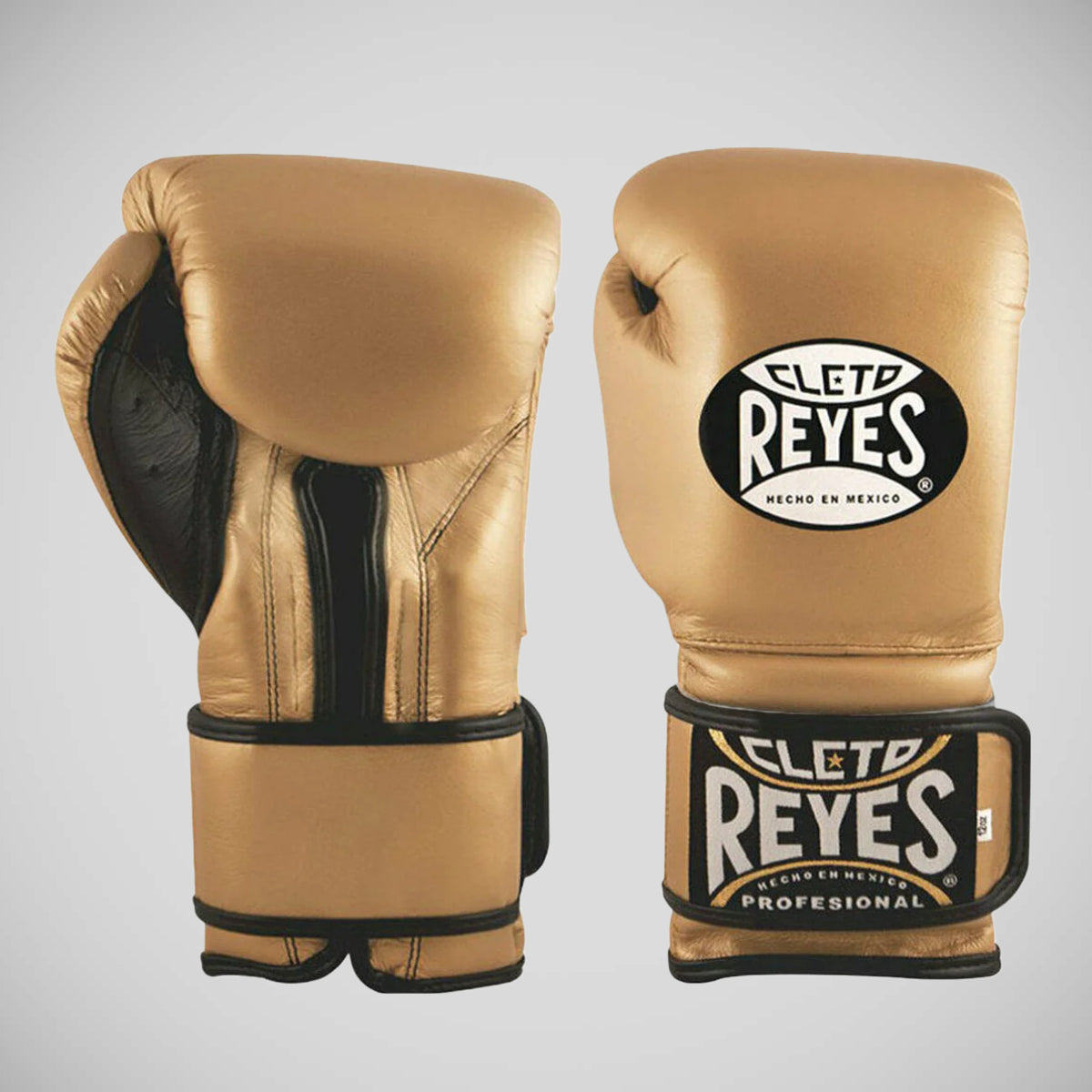 Cleto Reyes Hook and Loop Fastening Boxing Gloves Gold from