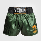 Venum Klassische Muay Thai Shorts Green/Schwarz/Gold