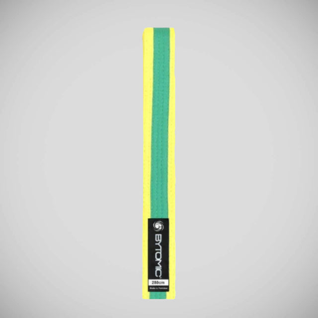 Yellow/Green Bytomic Coloured Stripe Martial Arts Belt   