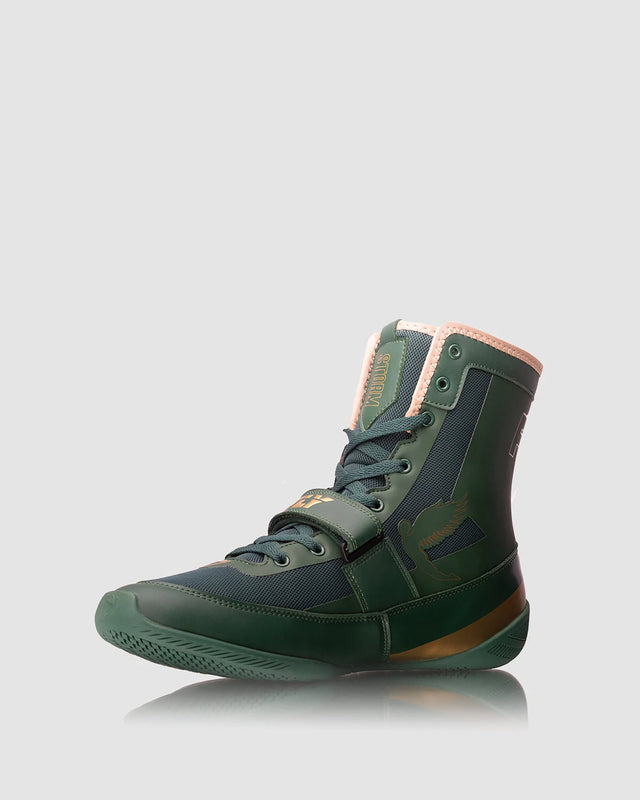 Fly Kids Storm Boxing Boots Green/Gold