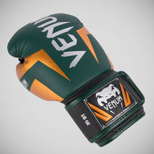 Green/Bronze/Silver Venum Elite Boxing Gloves