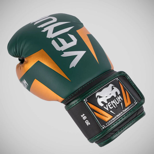 Venum Elite Boxing Gloves Green/Bronze/Silver