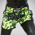 Green Fairtex BS1710 Camo Slim Cut Muay Thai Shorts   