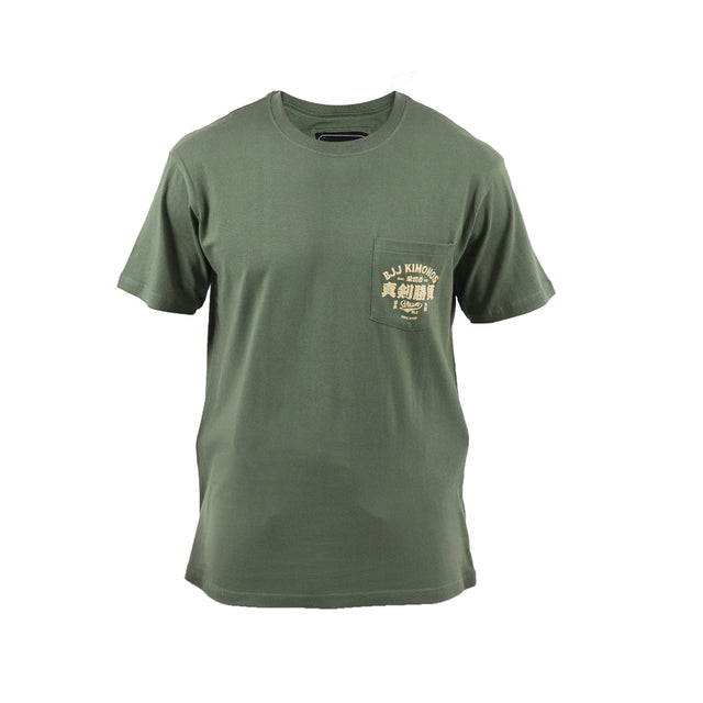 Scramble Kimono Label T-Shirt Green