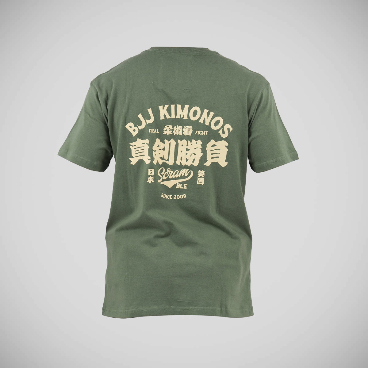 Släng kimonoetiketten t-shirt grön