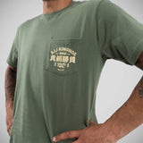 Släng kimonoetiketten t-shirt grön