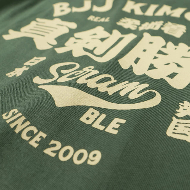 Scramble Kimono Label T-Shirt Green